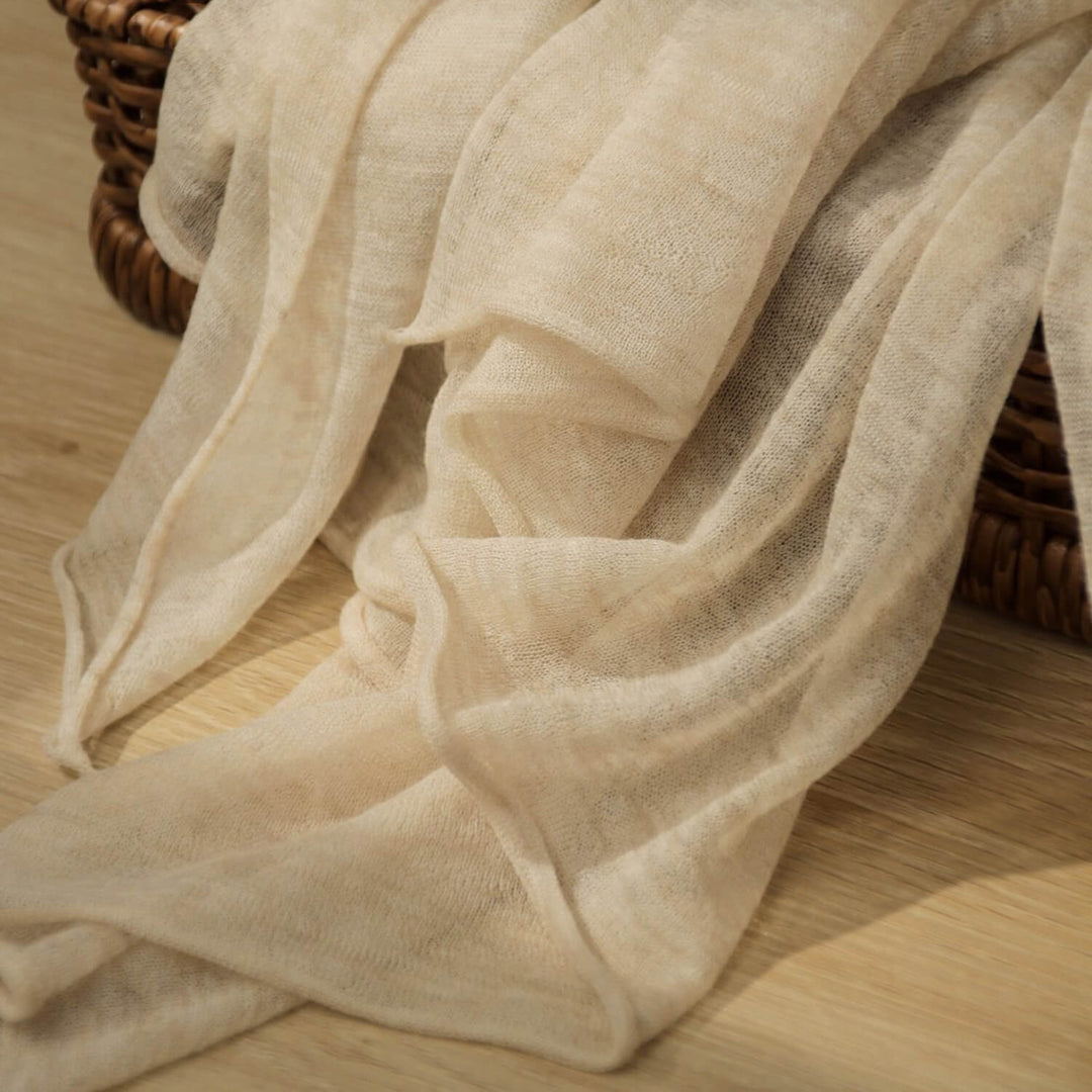 Women's Lightweight Draped Soft Sheer 100% Cashmere Long Scarf for All-Season CP061