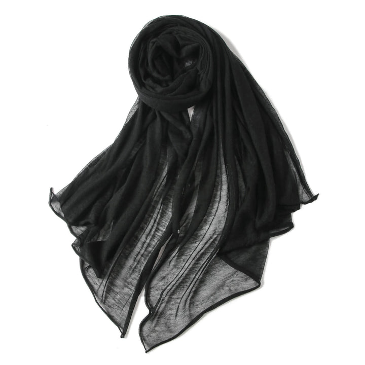 Women's Lightweight Draped Soft Sheer 100% Cashmere Long Scarf for All-Season CP061