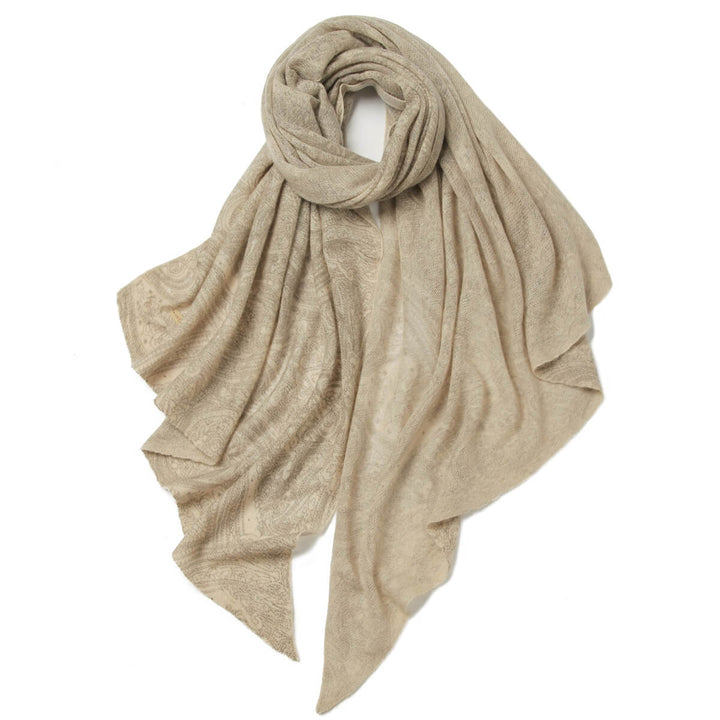 Women's Paisley Pattern 100% Cashmere Large Shawl Wrap CP062