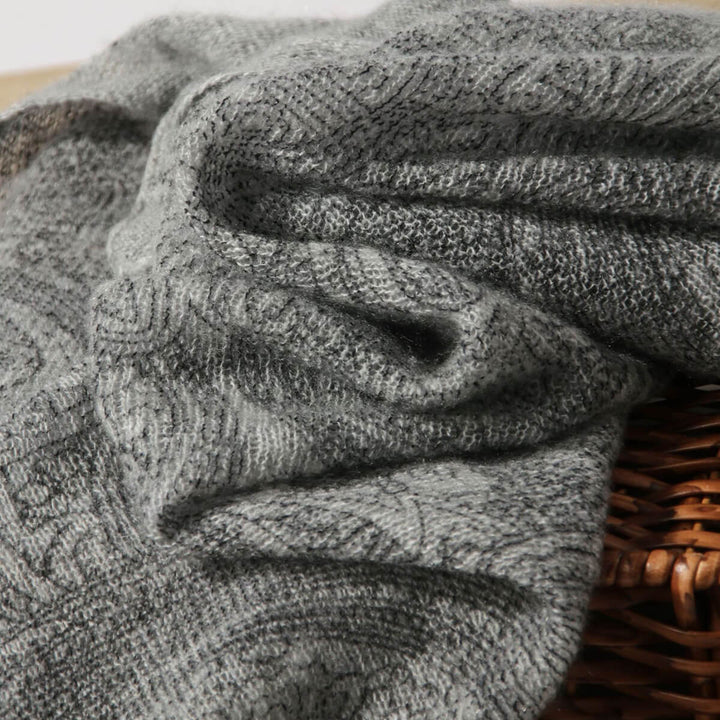 Women's Paisley Pattern 100% Cashmere Large Shawl Wrap CP062