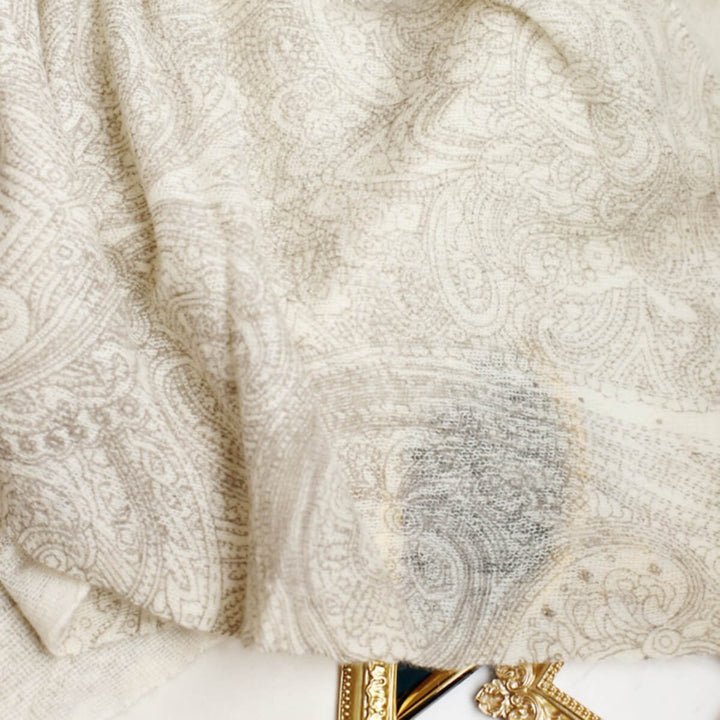 Women's Paisley Pattern 100% Cashmere Large Shawl Wrap CP062