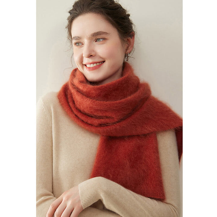 Women's Soft Fluffy Warm Long 100% Cashmere Scarf for Winter CP048