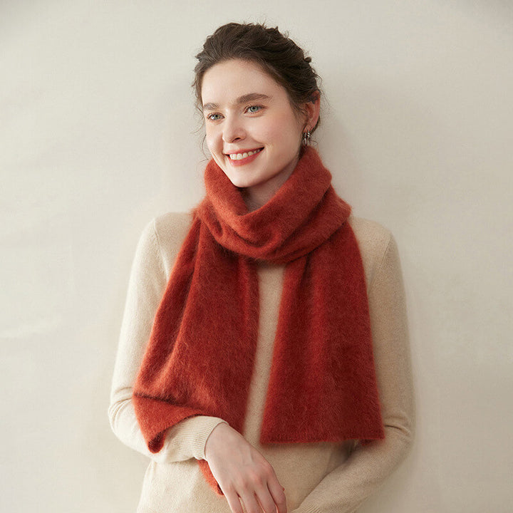 Women's Soft Fluffy Warm Long 100% Cashmere Scarf for Winter CP048