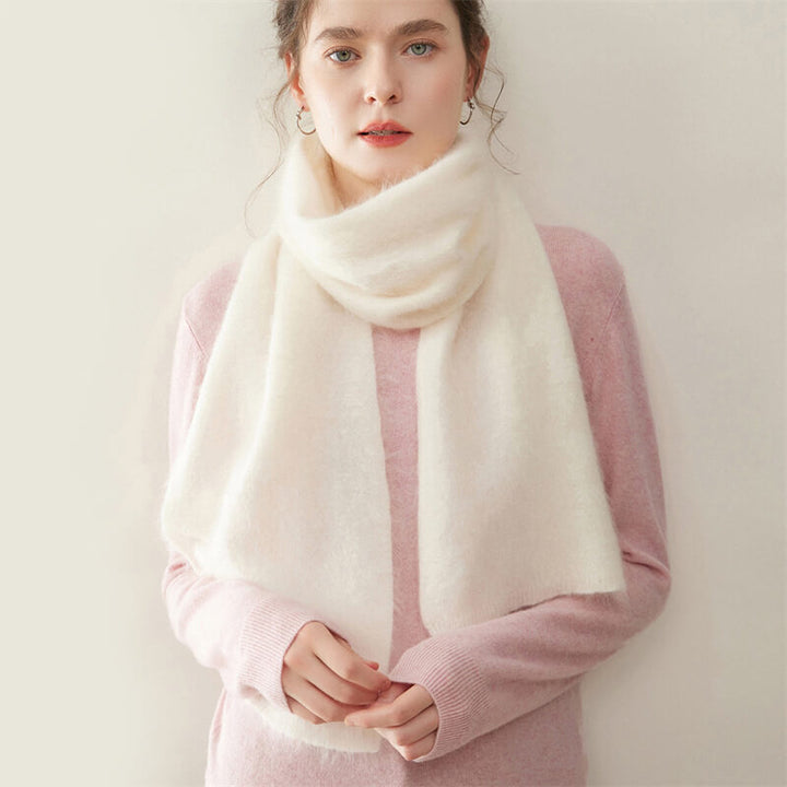 Women's Soft Fluffy Warm Long 100% Cashmere Scarf for Winter CP048