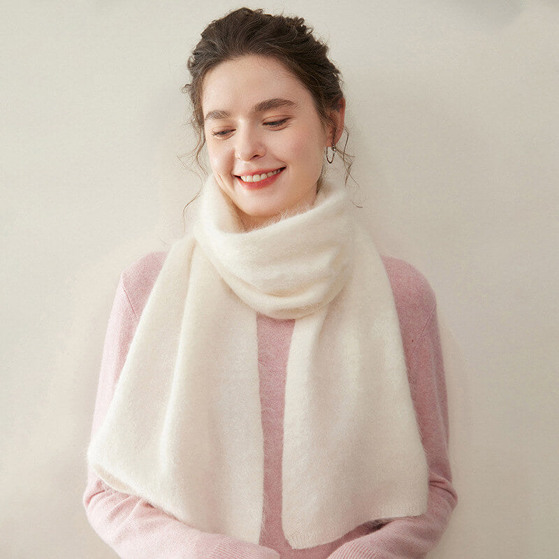 Women's Soft Fluffy Warm Long 100% Cashmere Scarf for Winter CP048