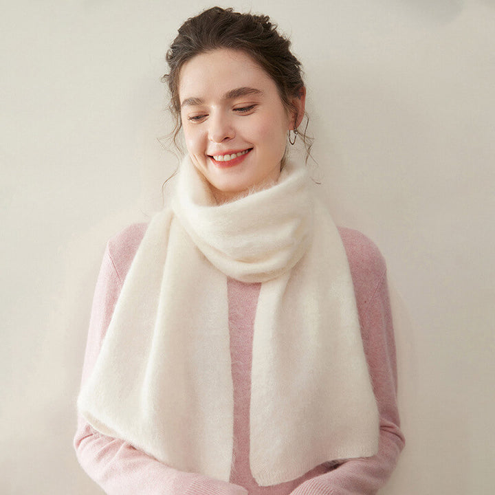 Women's Soft Fluffy Warm Long 100% Cashmere Scarf for Winter CP048