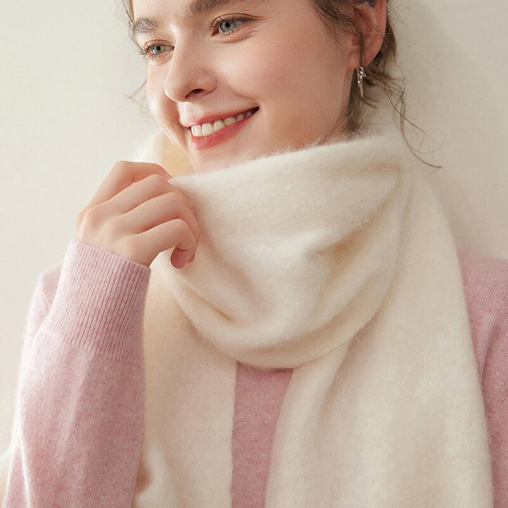 Women's Soft Fluffy Warm Long 100% Cashmere Scarf for Winter CP048