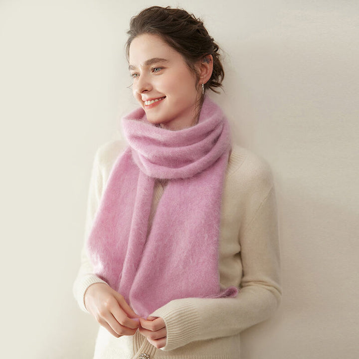Women's Soft Fluffy Warm Long 100% Cashmere Scarf for Winter CP048