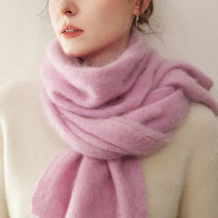 Women's Soft Fluffy Warm Long 100% Cashmere Scarf for Winter CP048