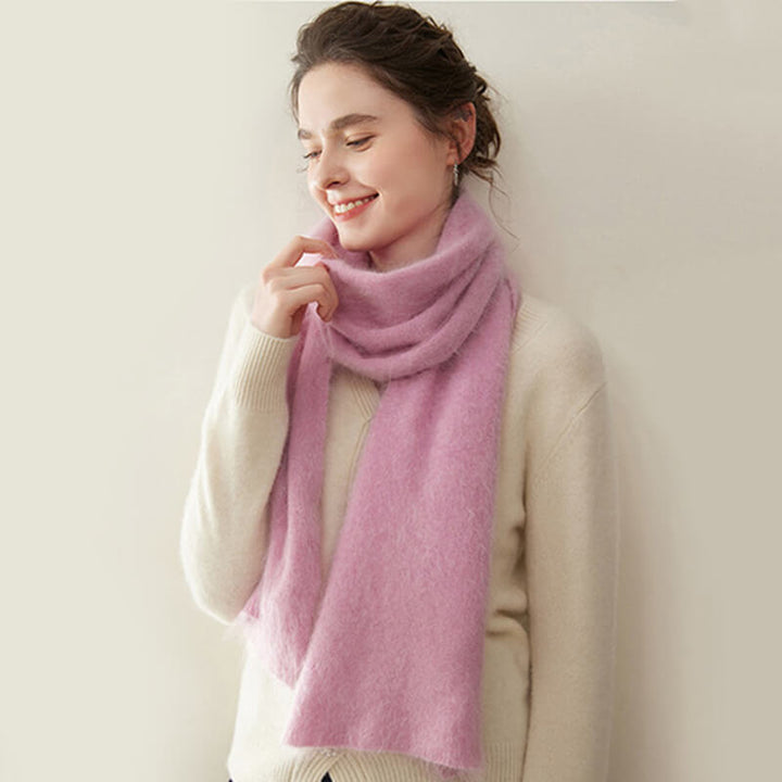 Women's Soft Fluffy Warm Long 100% Cashmere Scarf for Winter CP048