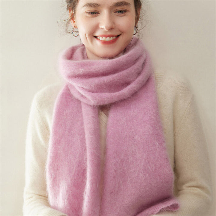 Women's Soft Fluffy Warm Long 100% Cashmere Scarf for Winter CP048
