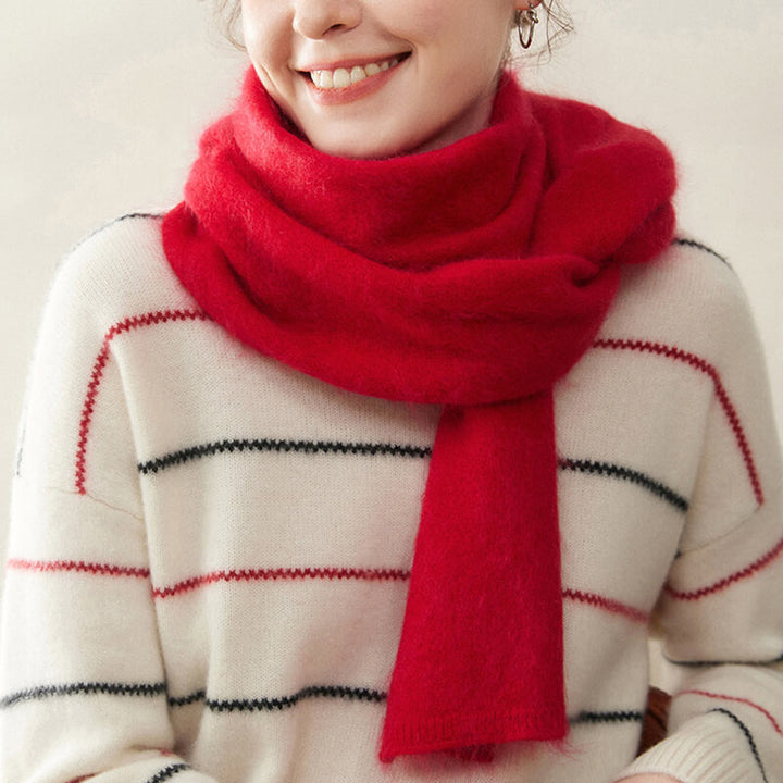 Women's Soft Fluffy Warm Long 100% Cashmere Scarf for Winter CP048