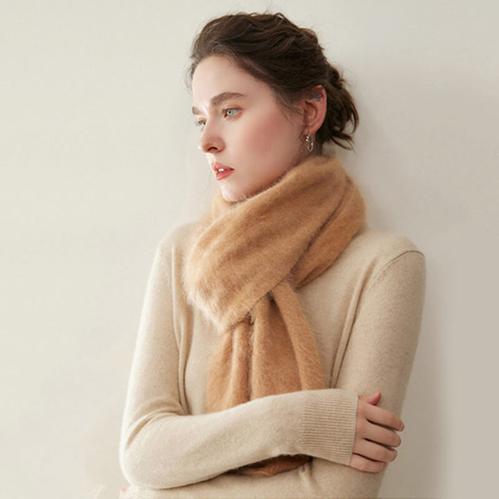Women's Soft Fluffy Warm Long 100% Cashmere Scarf for Winter CP048