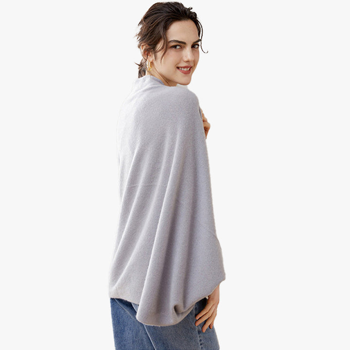 Elegant Cashmere Wrap Shawl with Sleeves