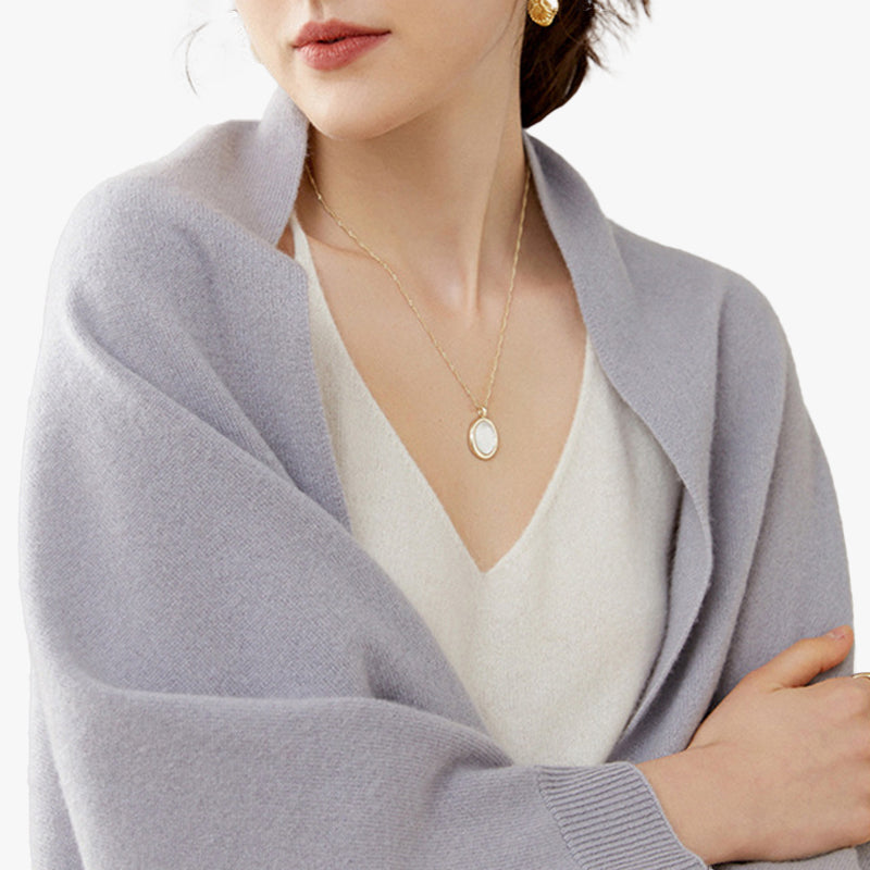 Elegant Cashmere Wrap Shawl with Sleeves