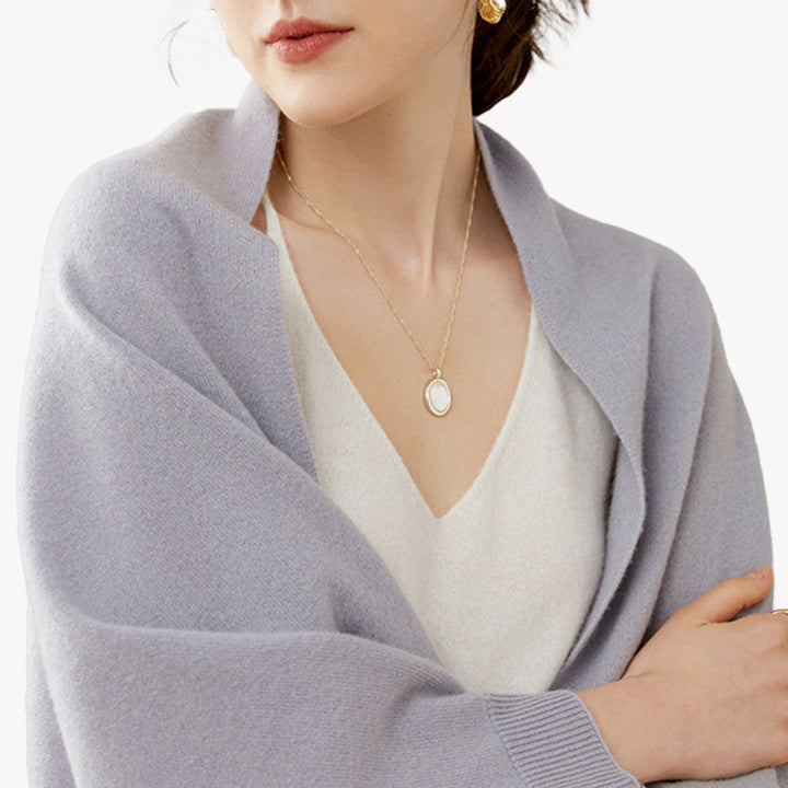 Elegant Cashmere Wrap Shawl with Sleeves