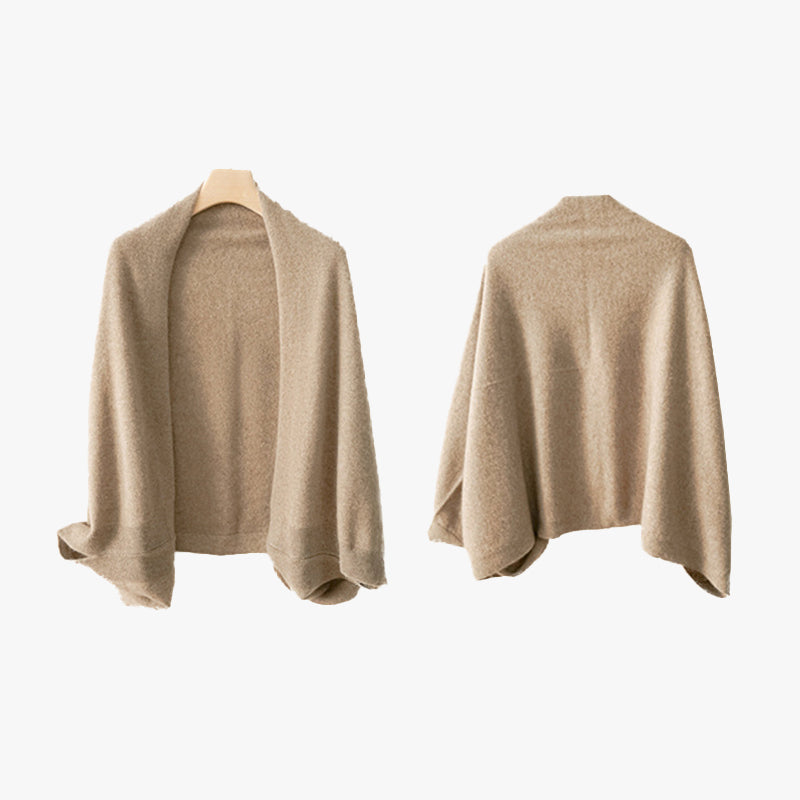 Elegant Cashmere Wrap Shawl with Sleeves
