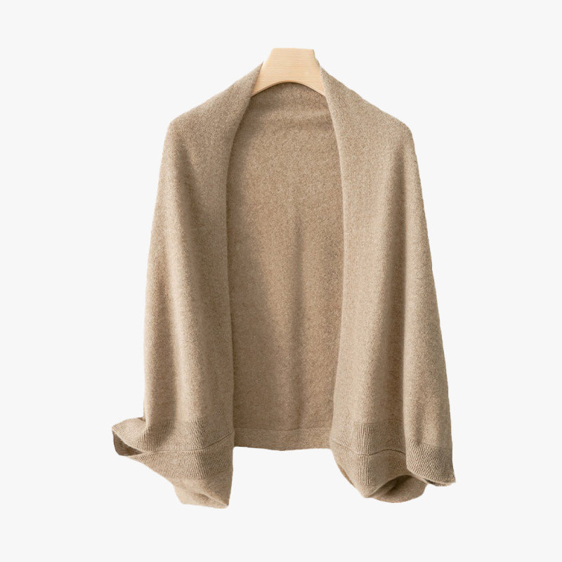 Elegant Cashmere Wrap Shawl with Sleeves