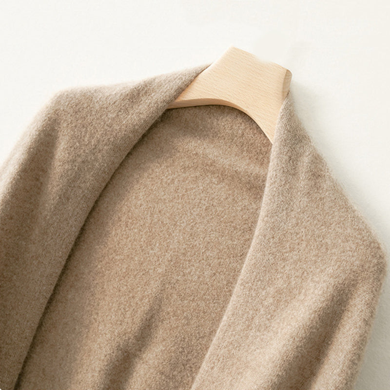 Elegant Cashmere Wrap Shawl with Sleeves