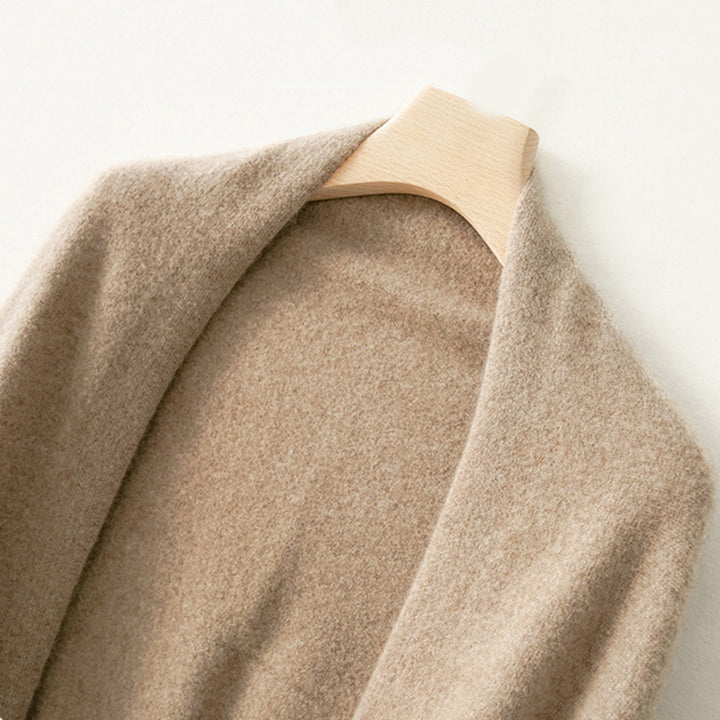 Elegant Cashmere Wrap Shawl with Sleeves