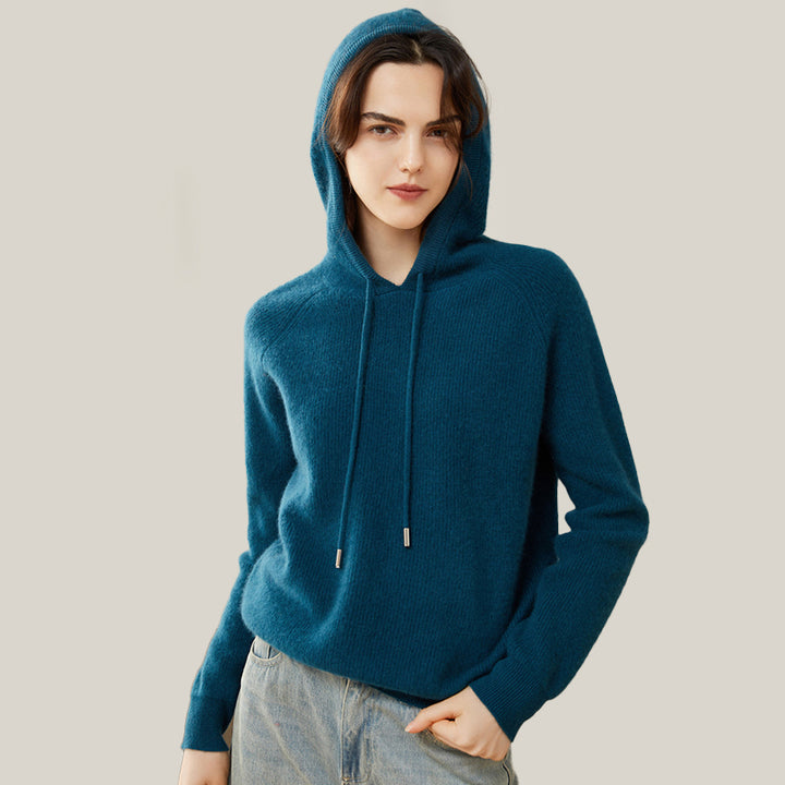 Women's Superfine 100% Cashmere Hooded Sweater CP007