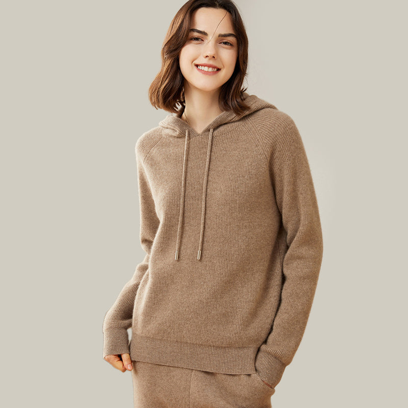 Women's Superfine 100% Cashmere Hooded Sweater CP007