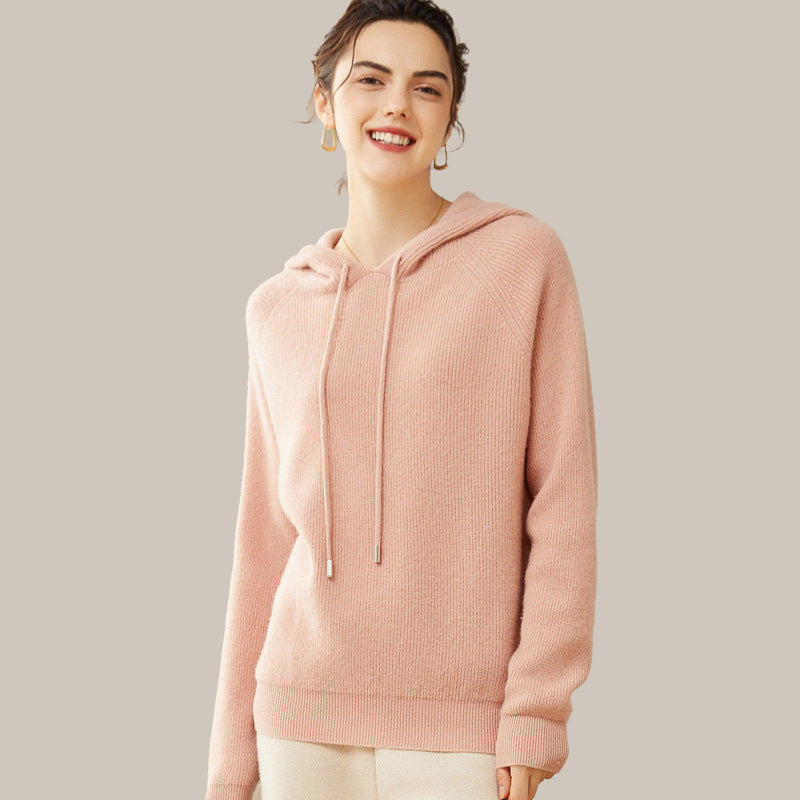 Women's Superfine 100% Cashmere Hooded Sweater CP007