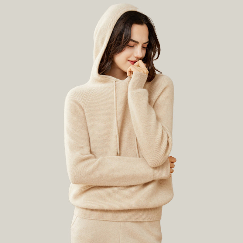 Women's Superfine 100% Cashmere Hooded Sweater CP007