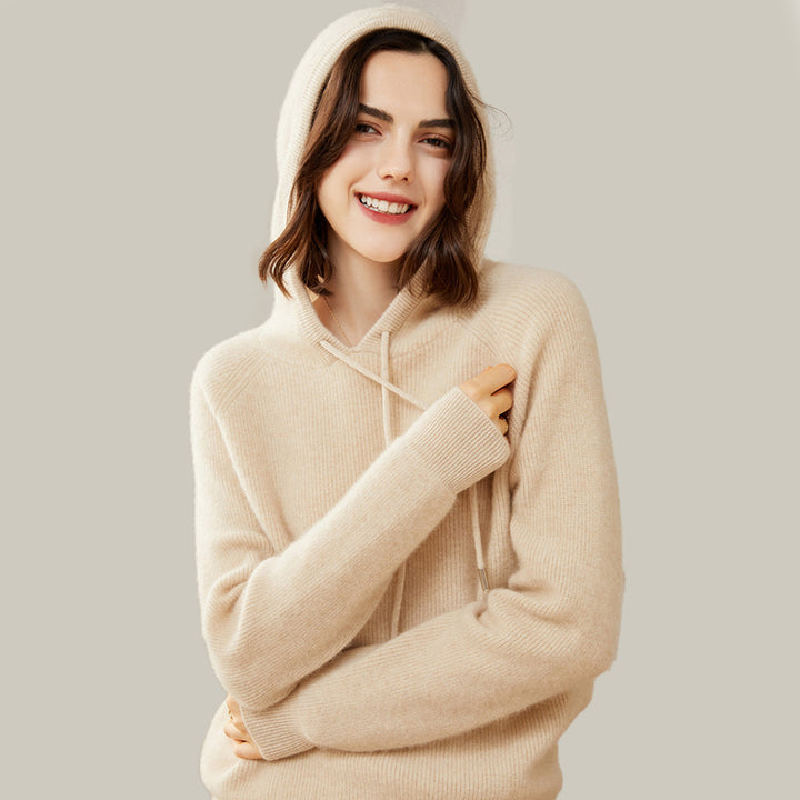 Women's Superfine 100% Cashmere Hooded Sweater CP007