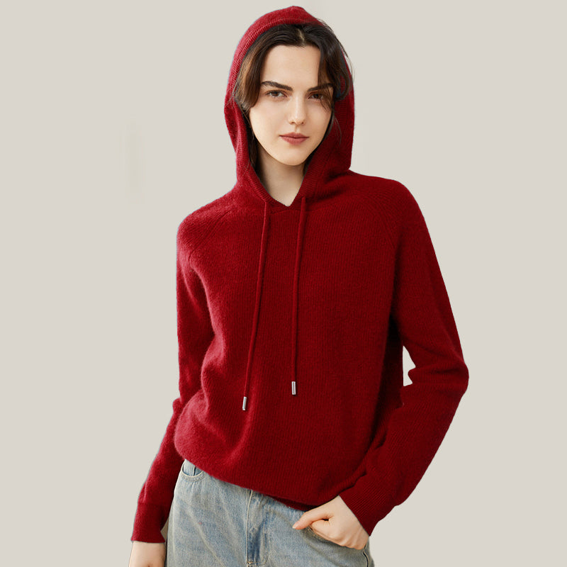 Women's Superfine 100% Cashmere Hooded Sweater CP007