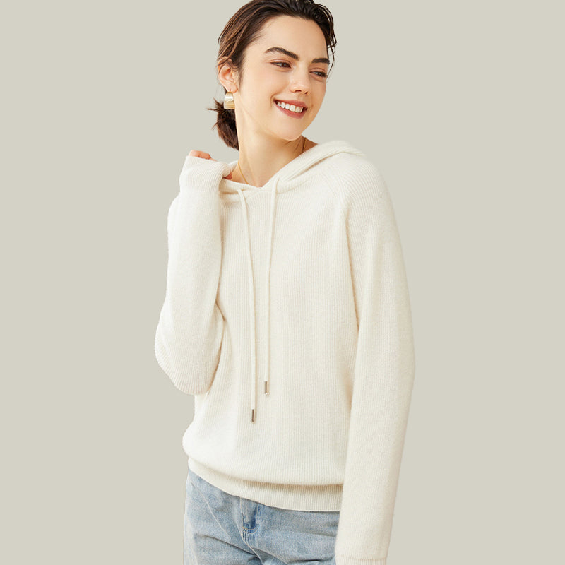 Women's Superfine 100% Cashmere Hooded Sweater CP007