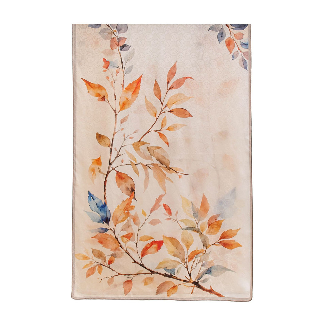 69" x 21" Womens Long Floral Printed Mulberry Silk Scarf Lightweight Luxury Wrap Neck Shawl