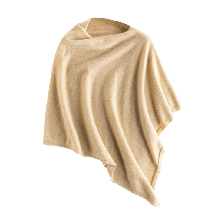 Luxurious Asymmetrical Cashmere Poncho Soft Cozy Layering Wrap