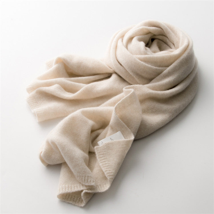 Fall and Winter Solid Color Pure Cashmere Scarf for Women