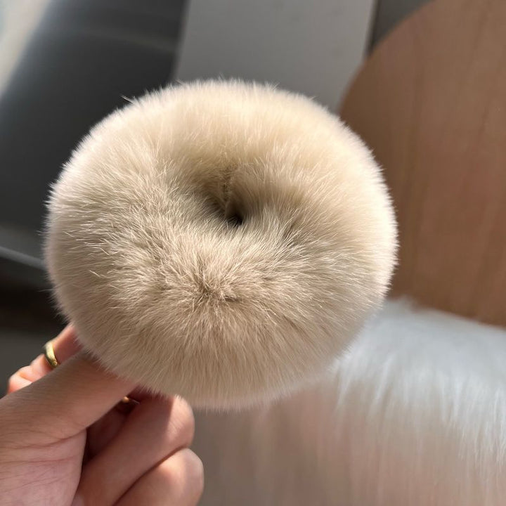 Soft Fluffy Rabbit Fur Scrunchies