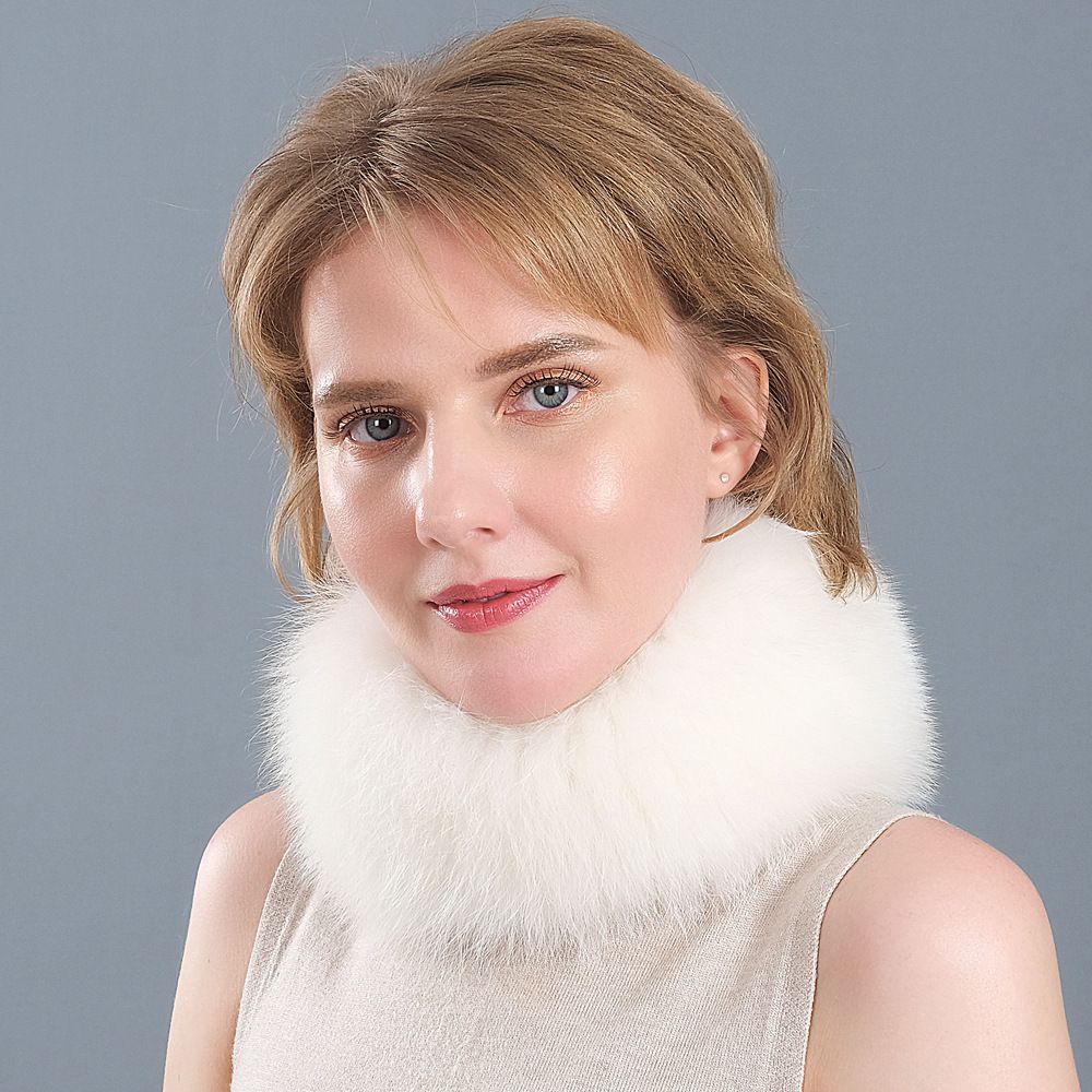 Genuine Fox Fur Scarf & Headband Luxurious 2-in-1 Winter Accessory