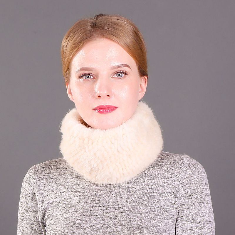 Minimalist Real Mink Fur Scarf for Women Luxurious Winter Fur Headband for Cold Weather
