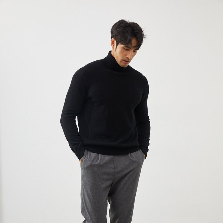 Men's Classic 100% Cashmere Turtleneck Sweater