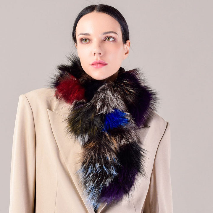 Genuine Fox Fur Scarf Luxe Fluffy Winter Neck Wrap
