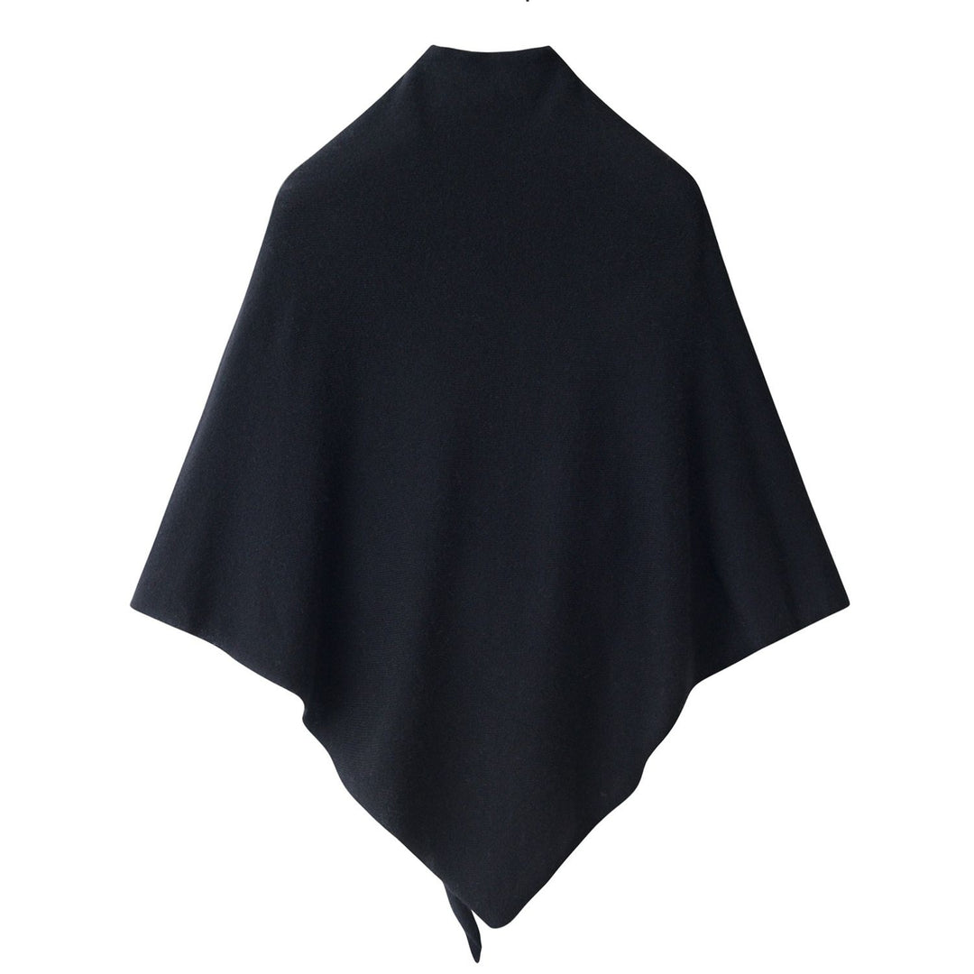100% Pure Cashmere Shawl Wrap for Women Soft Lightweight Knit Cape Poncho with Front Tie Elegant Warm Shoulder Wrap for Fall Winter