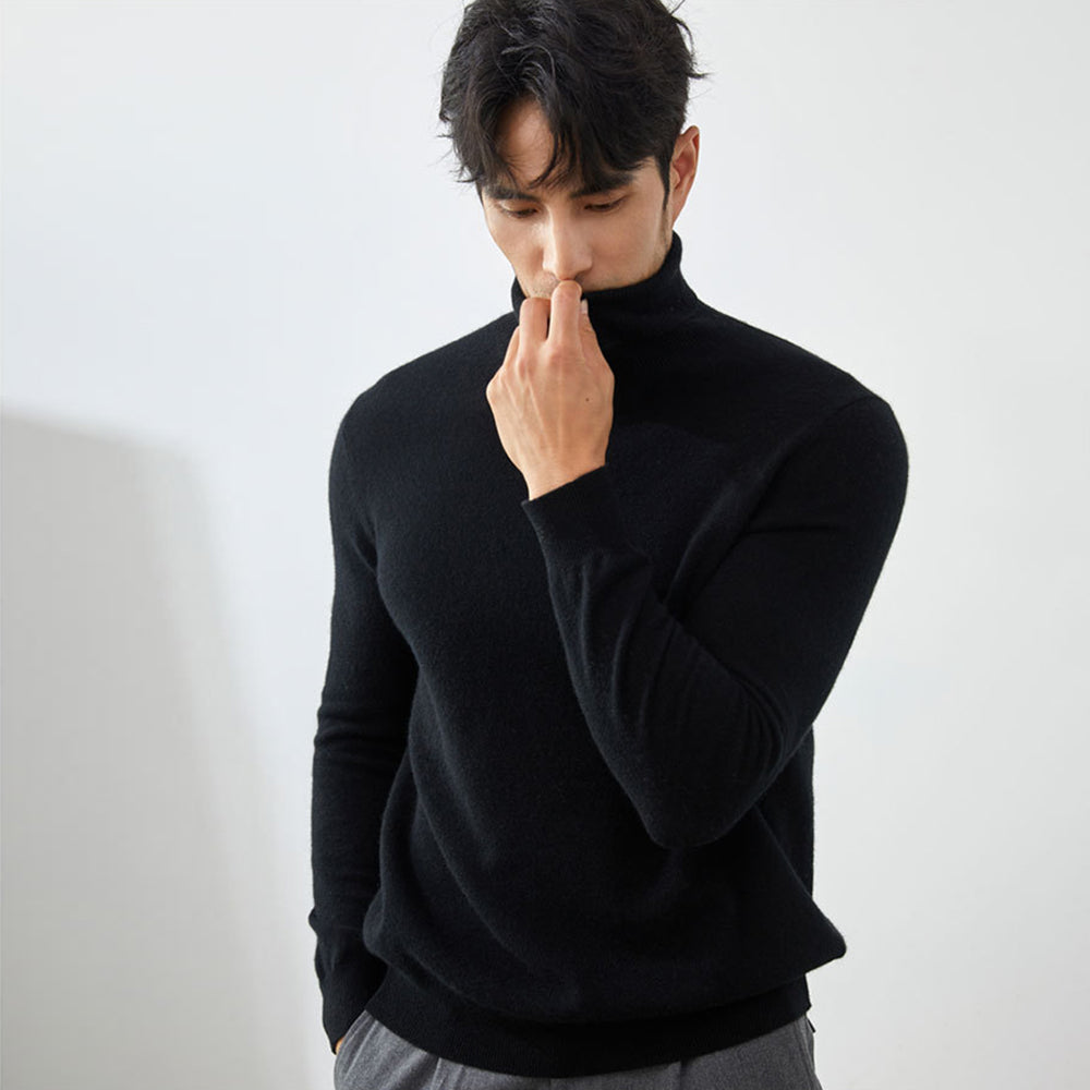 Men's Classic 100% Cashmere Turtleneck Sweater