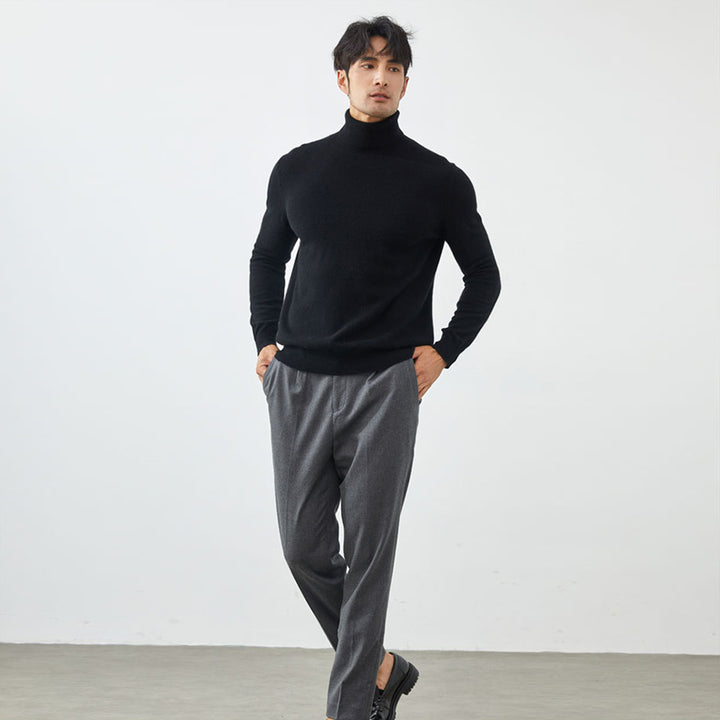 Men's Classic 100% Cashmere Turtleneck Sweater