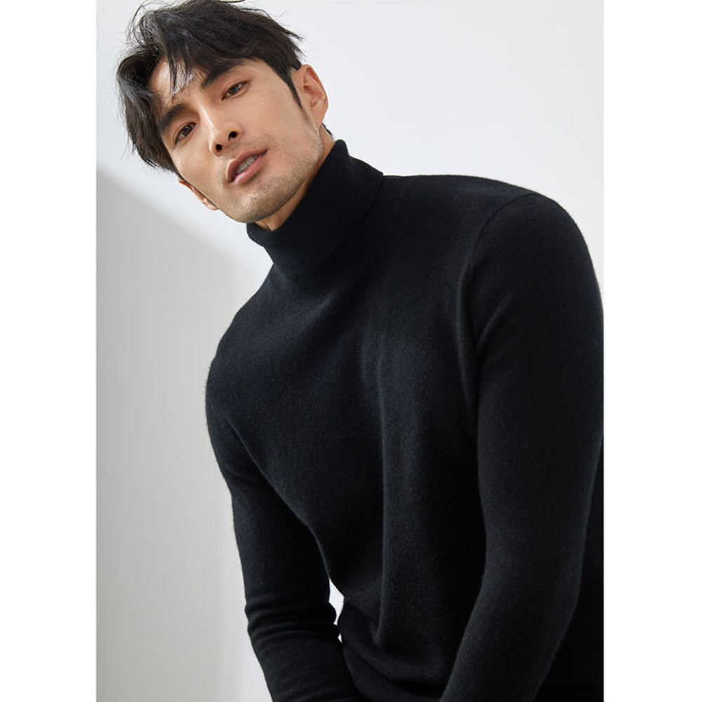 Men's Classic 100% Cashmere Turtleneck Sweater