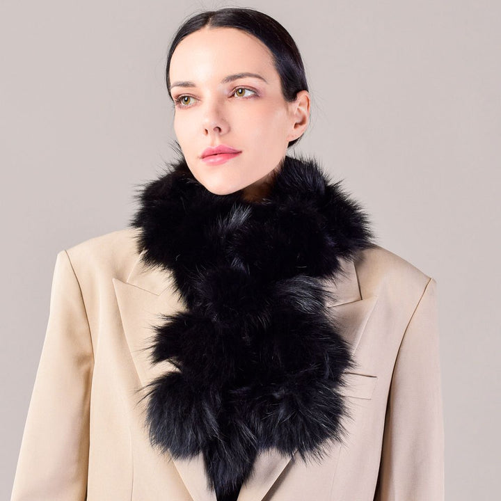 Fluffy Genuine Fox Fur Scarf Women Fashion Winter Warm Neck Wrap