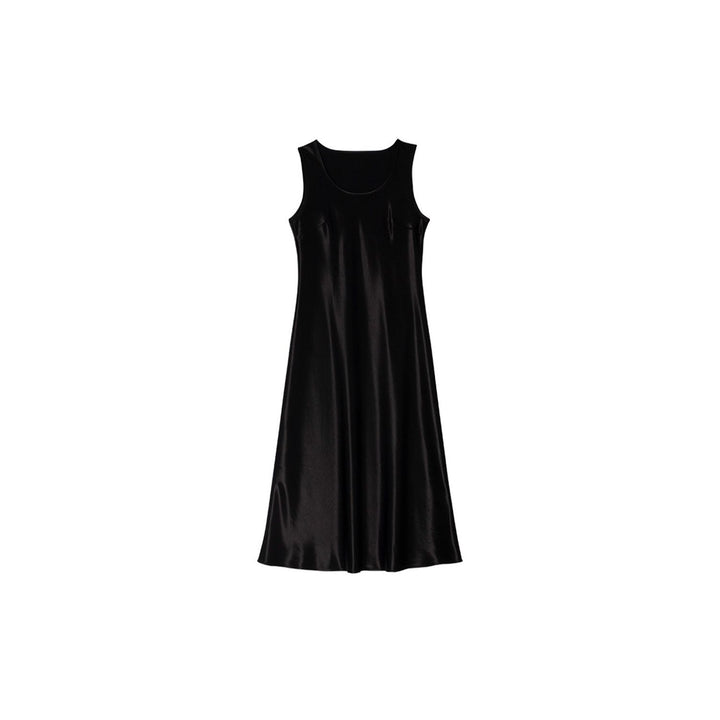 Scoop-Neck 100% Mulberry Silk Sleeveless Slip Dress