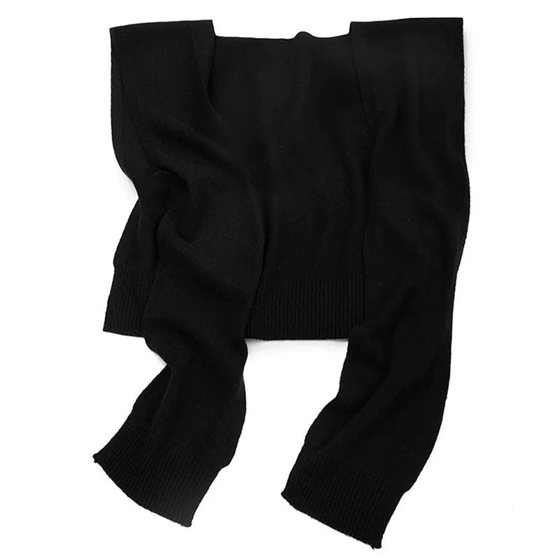 Soft Simple Style Women Elegant 100% Cashmere Shawl with Sleeves