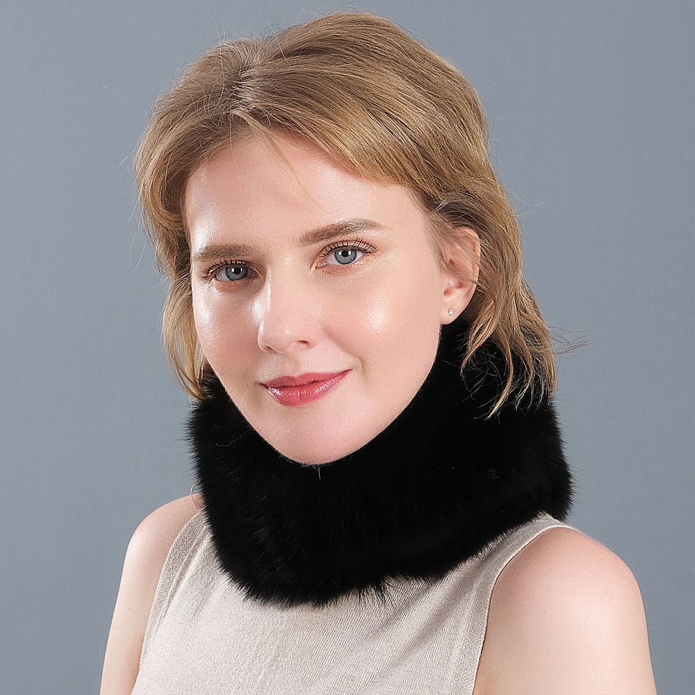 Genuine Fox Fur Scarf & Headband Luxurious 2-in-1 Winter Accessory