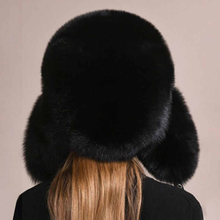 Luxury Genuine Fox Fur Trapper Hat Full Pelt Winter Pom Pom Hat Cold Wether Ushanka for Women
