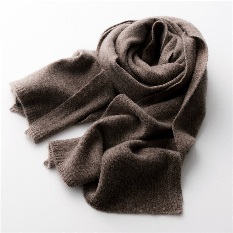 Fall and Winter Solid Color Pure Cashmere Scarf for Women