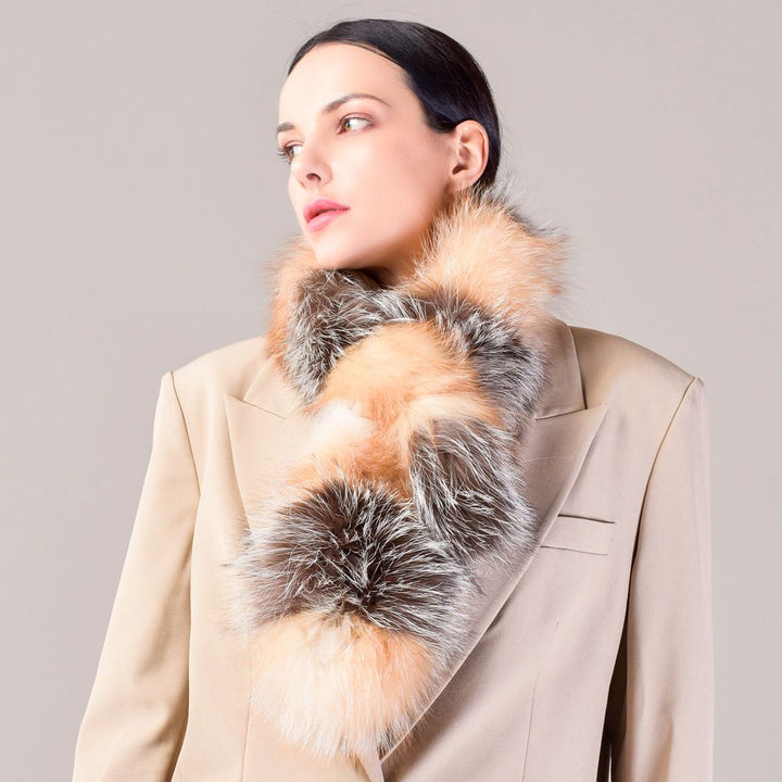 Genuine Fox Fur Scarf Luxe Fluffy Winter Neck Wrap